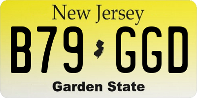 NJ license plate B79GGD
