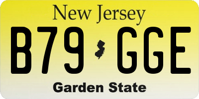 NJ license plate B79GGE