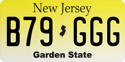 NJ license plate B79GGG