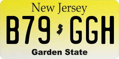 NJ license plate B79GGH