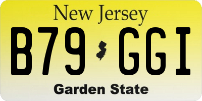 NJ license plate B79GGI
