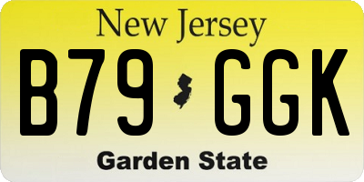 NJ license plate B79GGK