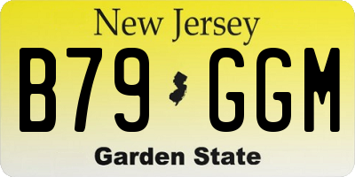 NJ license plate B79GGM