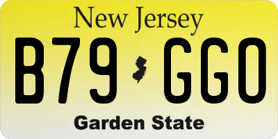 NJ license plate B79GGO