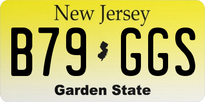 NJ license plate B79GGS