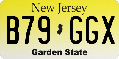 NJ license plate B79GGX
