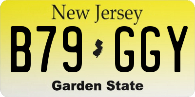 NJ license plate B79GGY