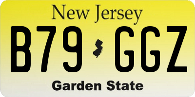 NJ license plate B79GGZ