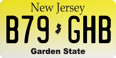 NJ license plate B79GHB
