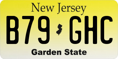 NJ license plate B79GHC
