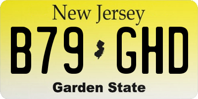 NJ license plate B79GHD