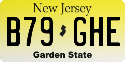 NJ license plate B79GHE