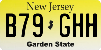 NJ license plate B79GHH