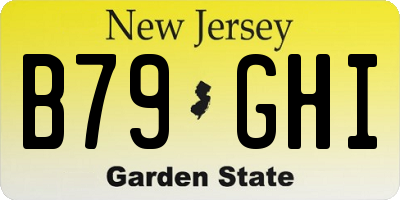 NJ license plate B79GHI