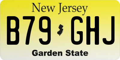 NJ license plate B79GHJ