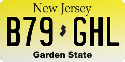 NJ license plate B79GHL