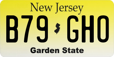 NJ license plate B79GHO