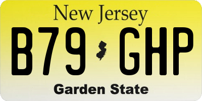 NJ license plate B79GHP