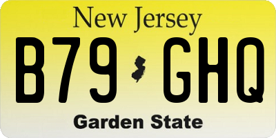 NJ license plate B79GHQ