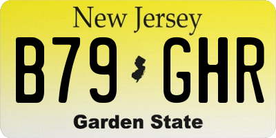 NJ license plate B79GHR