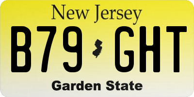 NJ license plate B79GHT