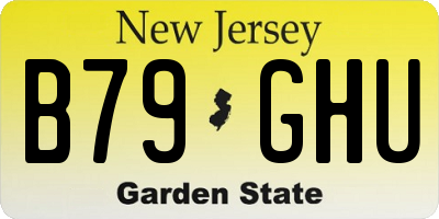 NJ license plate B79GHU