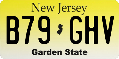 NJ license plate B79GHV