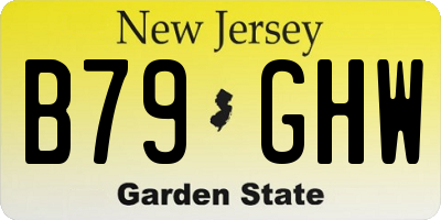 NJ license plate B79GHW