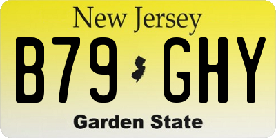 NJ license plate B79GHY