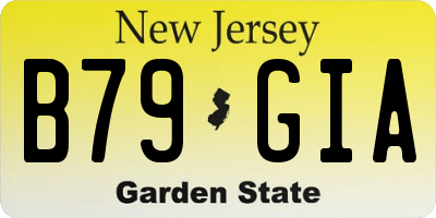 NJ license plate B79GIA
