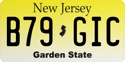 NJ license plate B79GIC