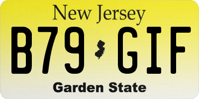 NJ license plate B79GIF