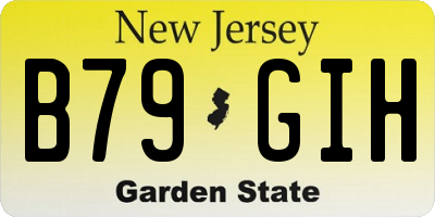 NJ license plate B79GIH