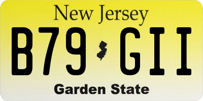 NJ license plate B79GII