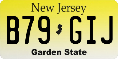 NJ license plate B79GIJ