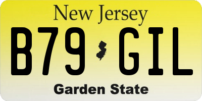 NJ license plate B79GIL