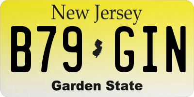 NJ license plate B79GIN