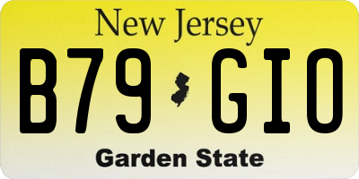 NJ license plate B79GIO