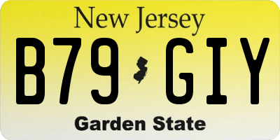 NJ license plate B79GIY