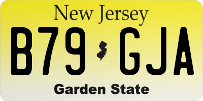 NJ license plate B79GJA