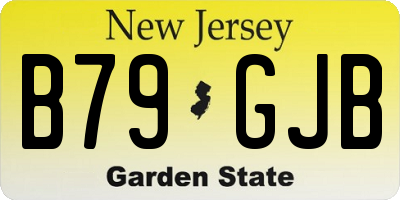 NJ license plate B79GJB