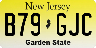 NJ license plate B79GJC