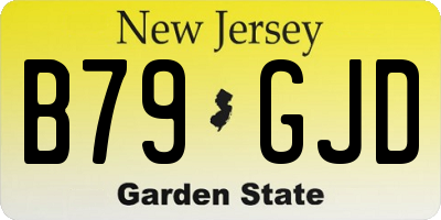NJ license plate B79GJD