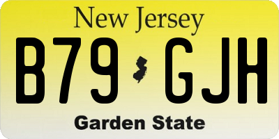 NJ license plate B79GJH