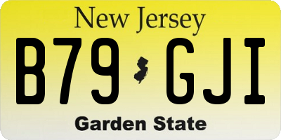 NJ license plate B79GJI