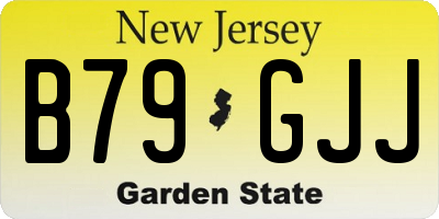 NJ license plate B79GJJ