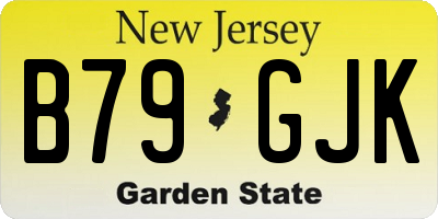 NJ license plate B79GJK