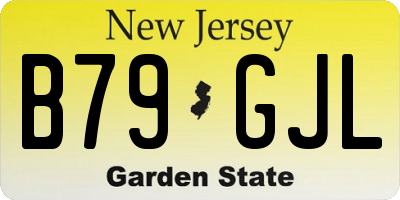 NJ license plate B79GJL