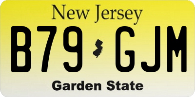 NJ license plate B79GJM