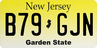 NJ license plate B79GJN